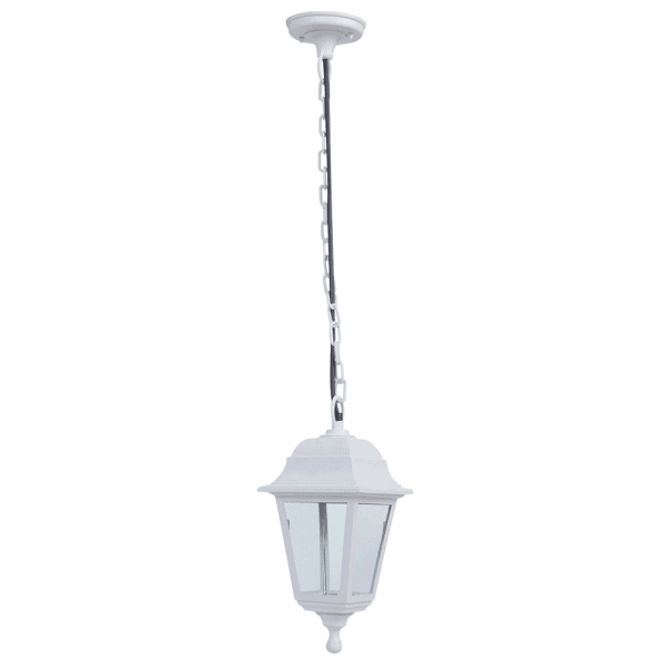 Lámpara colgante Exterior Albahaca 1xe27 Blanco Ip44policarbonato Regx15x15